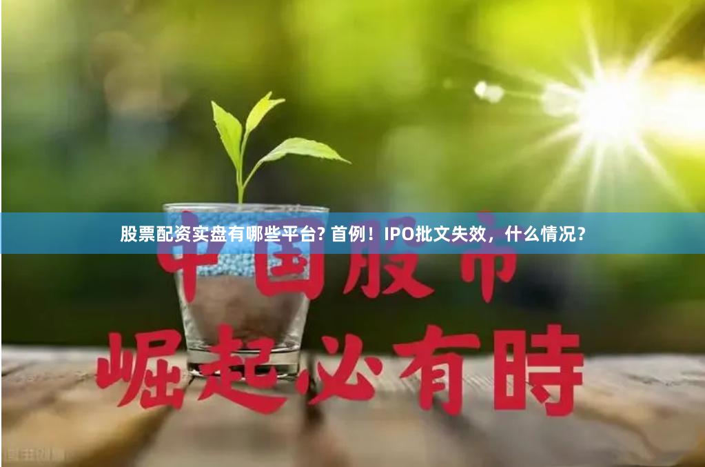 股票配资实盘有哪些平台? 首例！IPO批文失效，什么情况？